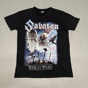 Sabaton T Shirt Mens Black Medium The War To End All Wars Band Double Sided